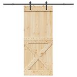VIDAXL Porte coulissante et kit de quincaillerie 95x210 cm pin massif