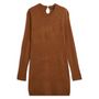 Voir la diapositive 3 : IN EXTENSO Robe en maille ouverture au dos beige camel femme