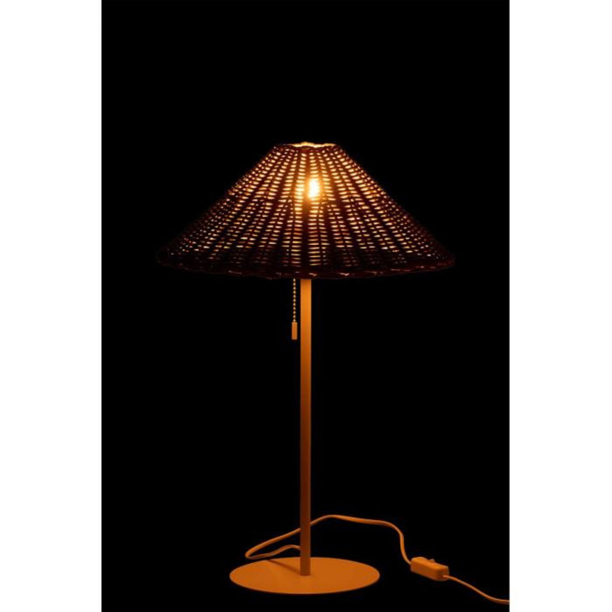 Paris Prix Lampe à Poser en Rotin  Preston  50cm Naturel & Blanc