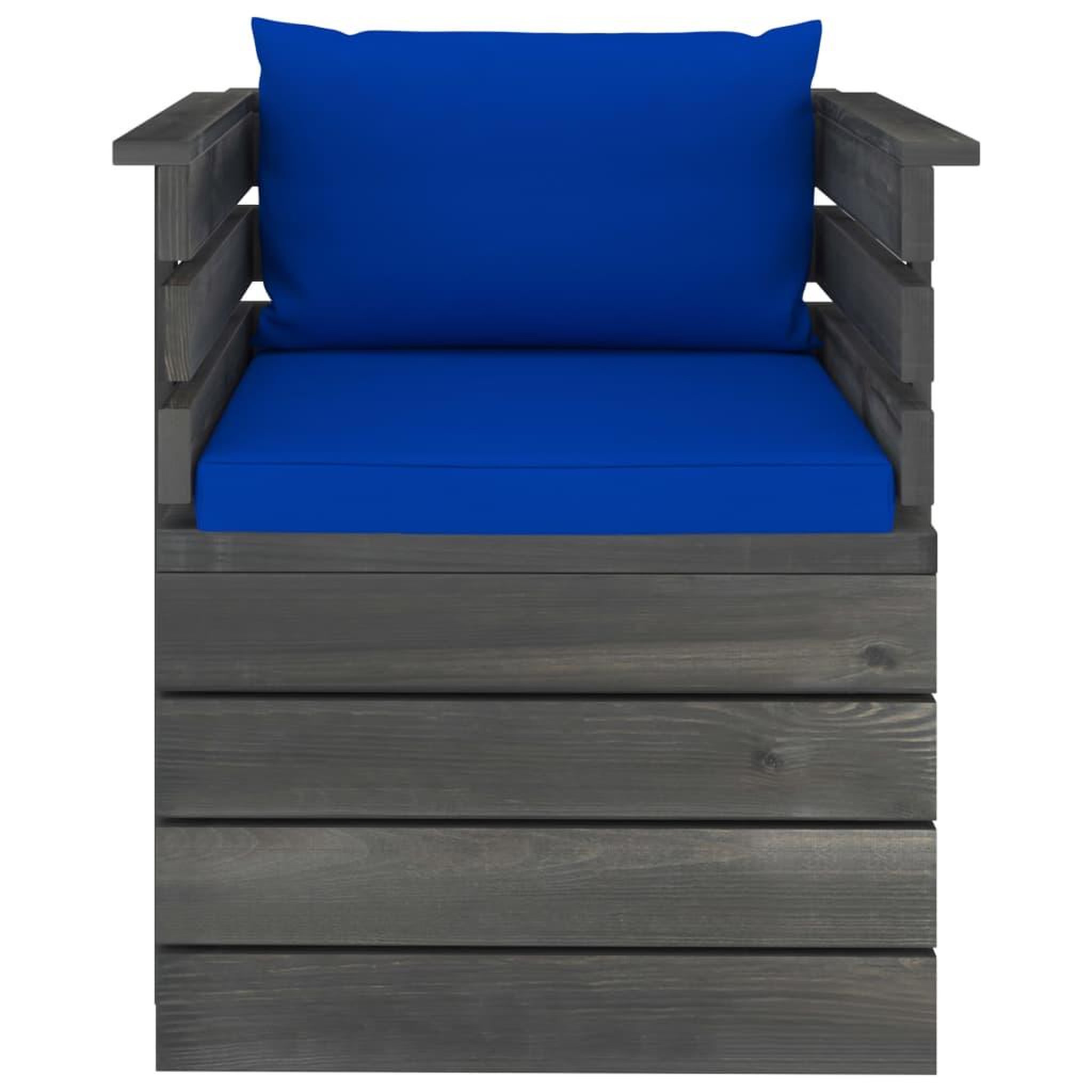 Voir la diapositive 5 : VIDAXL Salon palette de jardin 7 pcs avec coussins Bois de pin massif