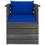 Voir la diapositive 5 : VIDAXL Salon palette de jardin 7 pcs avec coussins Bois de pin massif