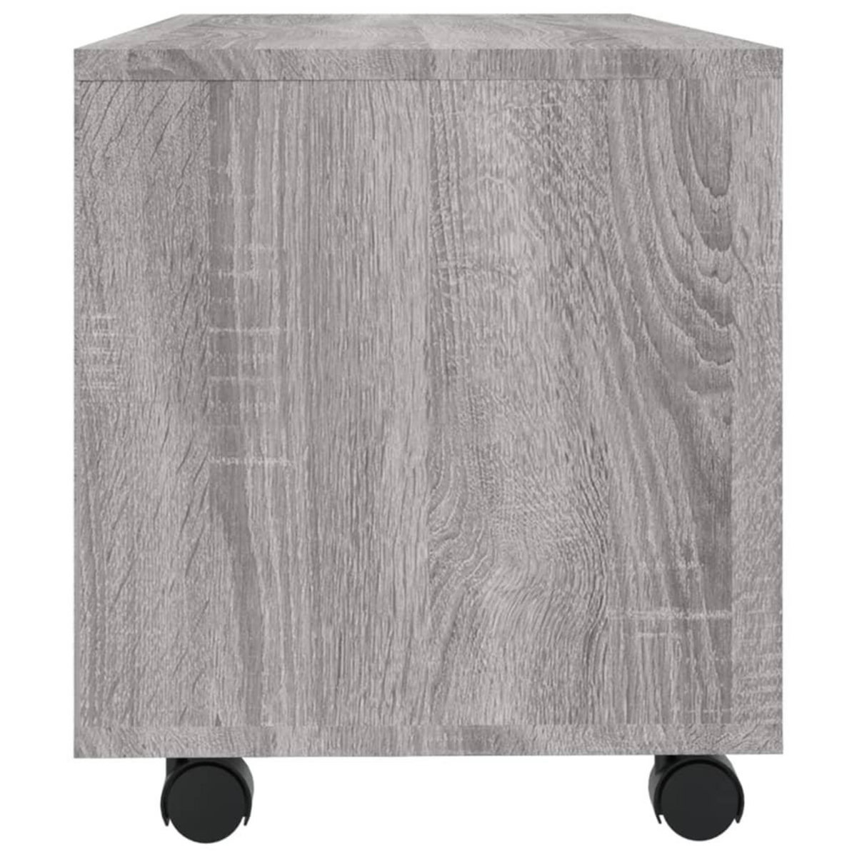 VIDAXL Meuble TV sur roulettes Sonoma gris 90x35x35 cm Bois ingenierie