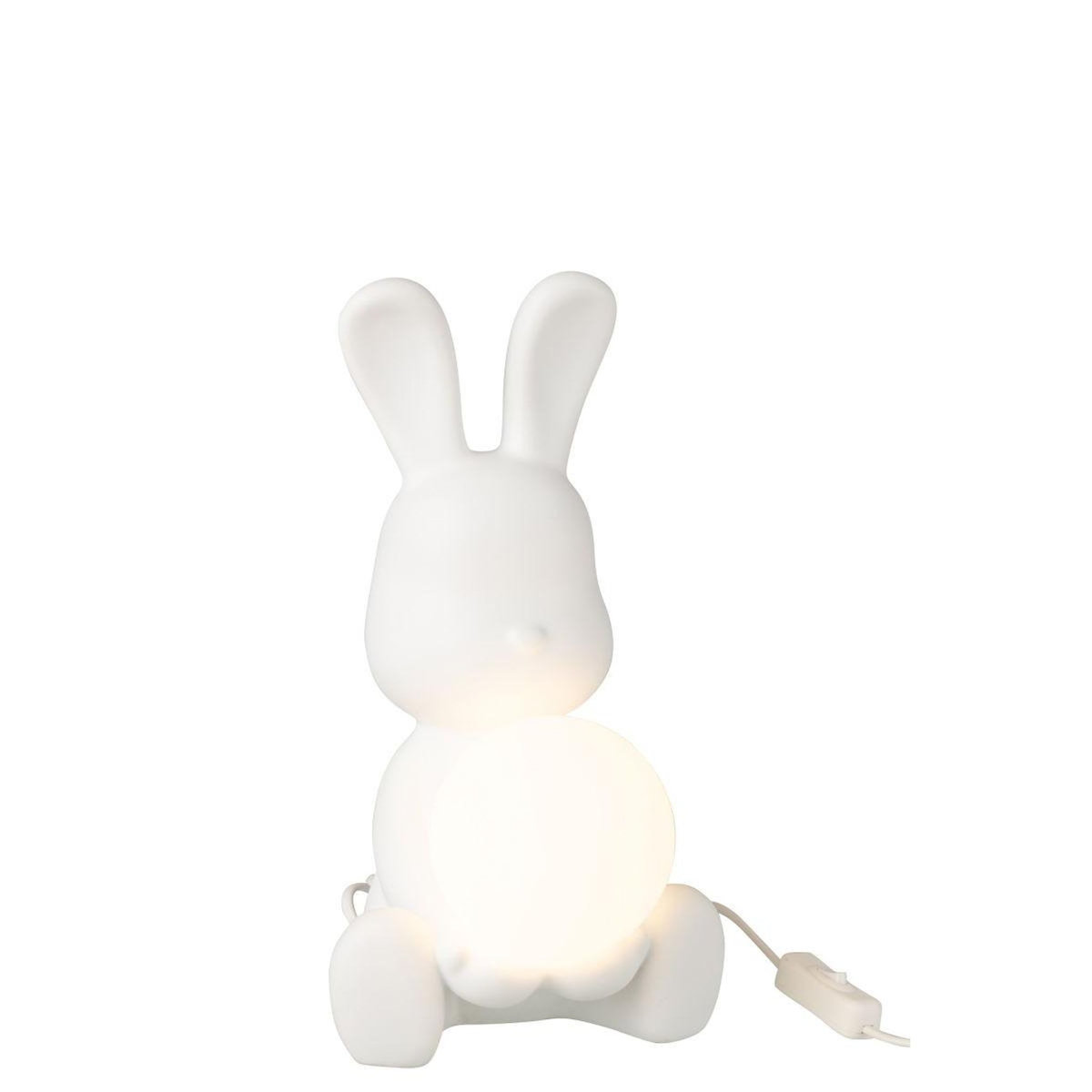 Paris Prix Lampe à Poser Lapin  Eddy  30cm Blanc