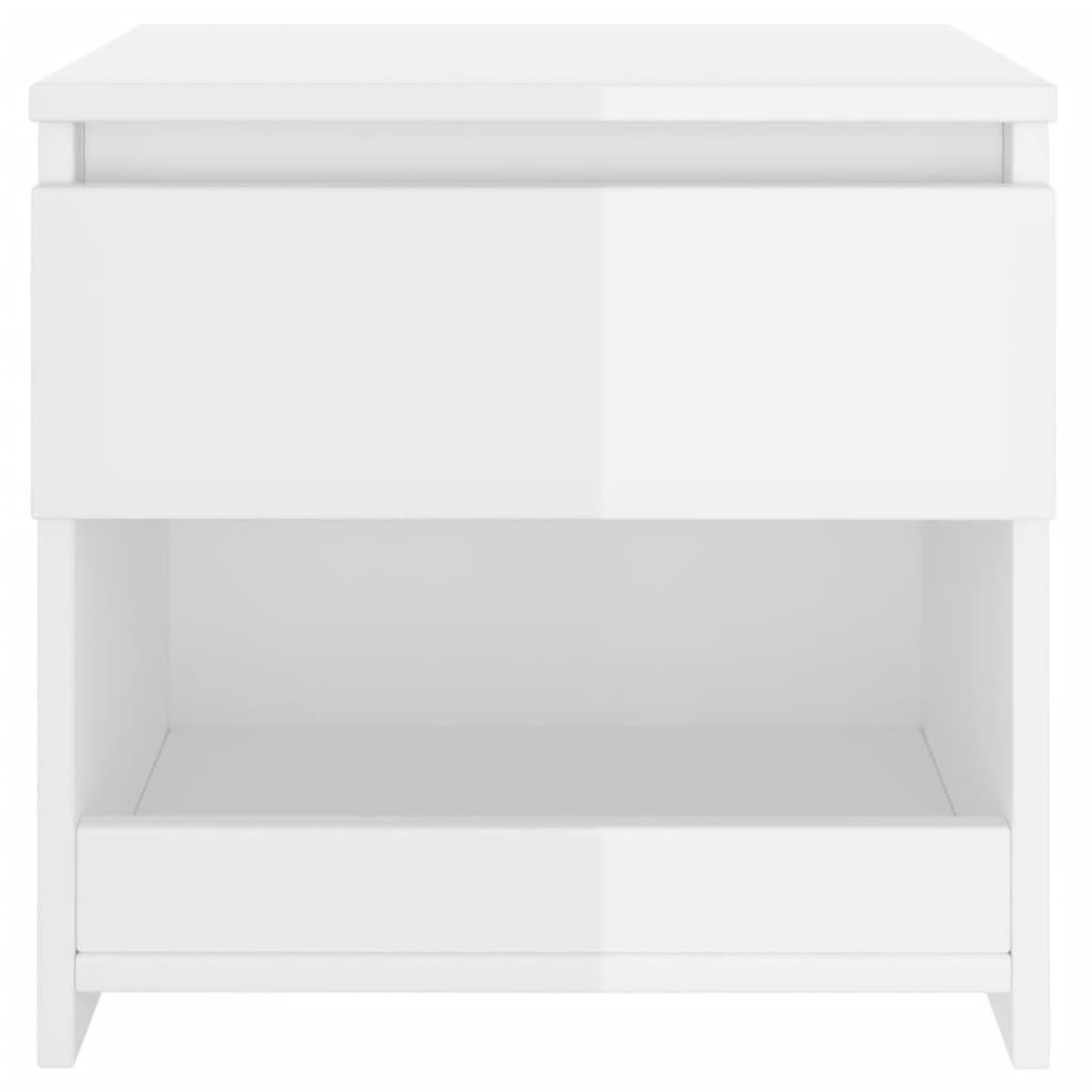 Voir la diapositive 5 : VIDAXL Tables de chevet 2 pcs Blanc brillant 40x30x39 cm Agglomere