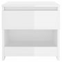 Voir la diapositive 5 : VIDAXL Tables de chevet 2 pcs Blanc brillant 40x30x39 cm Agglomere