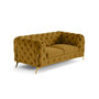 Voir la diapositive 6 : LISA DESIGN Camden - canapé 2 places chesterfield en velours - pieds en métal doré