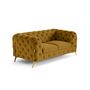 Voir la diapositive 6 : LISA DESIGN Camden - canapé 2 places chesterfield en velours - pieds en métal doré