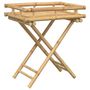 Voir la diapositive 2 : VIDAXL Table a plateau pliante 60x40x68 cm bambou