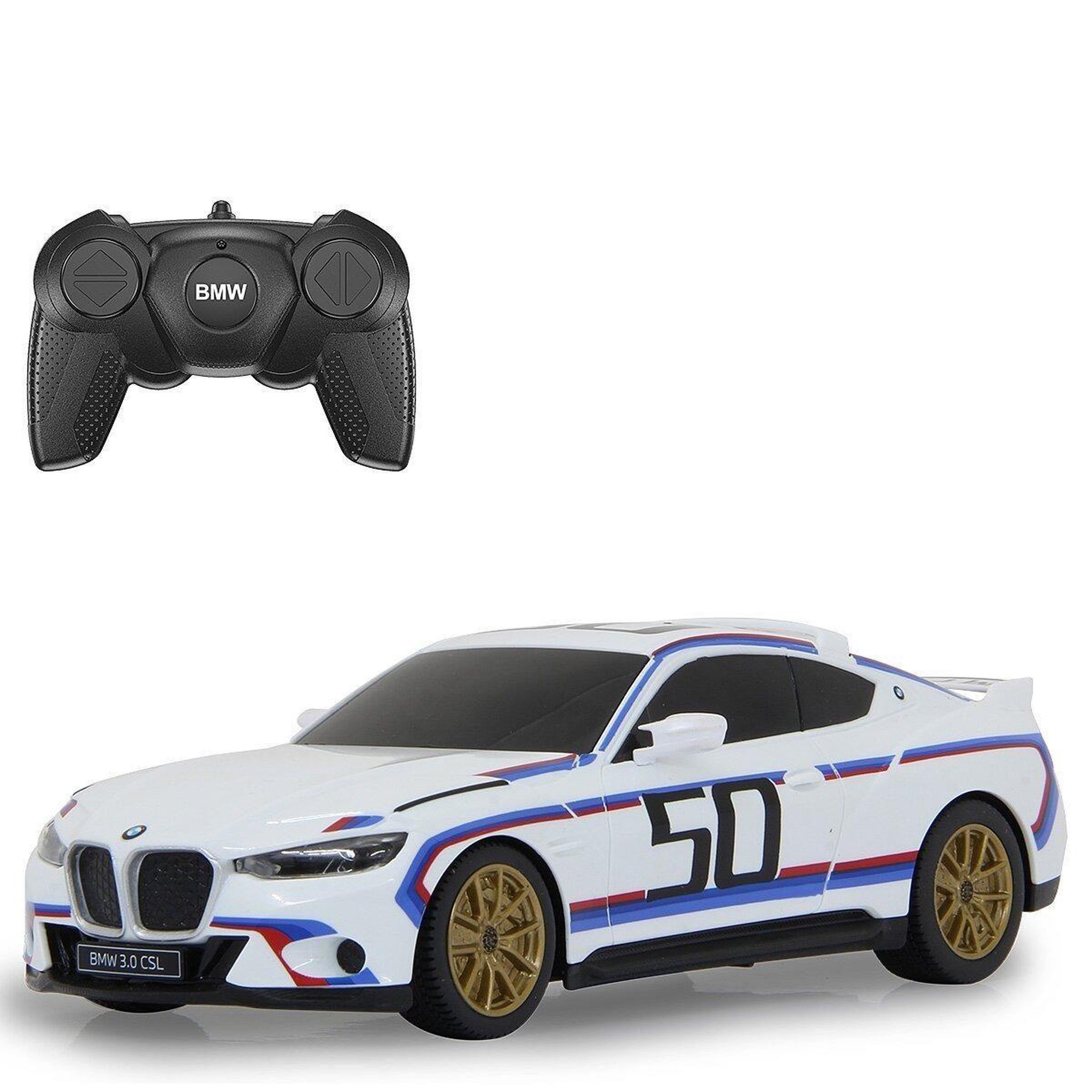 Jamara Voiture télécommandée bmw 3.0 csl 1:24 blanc 2,4ghz