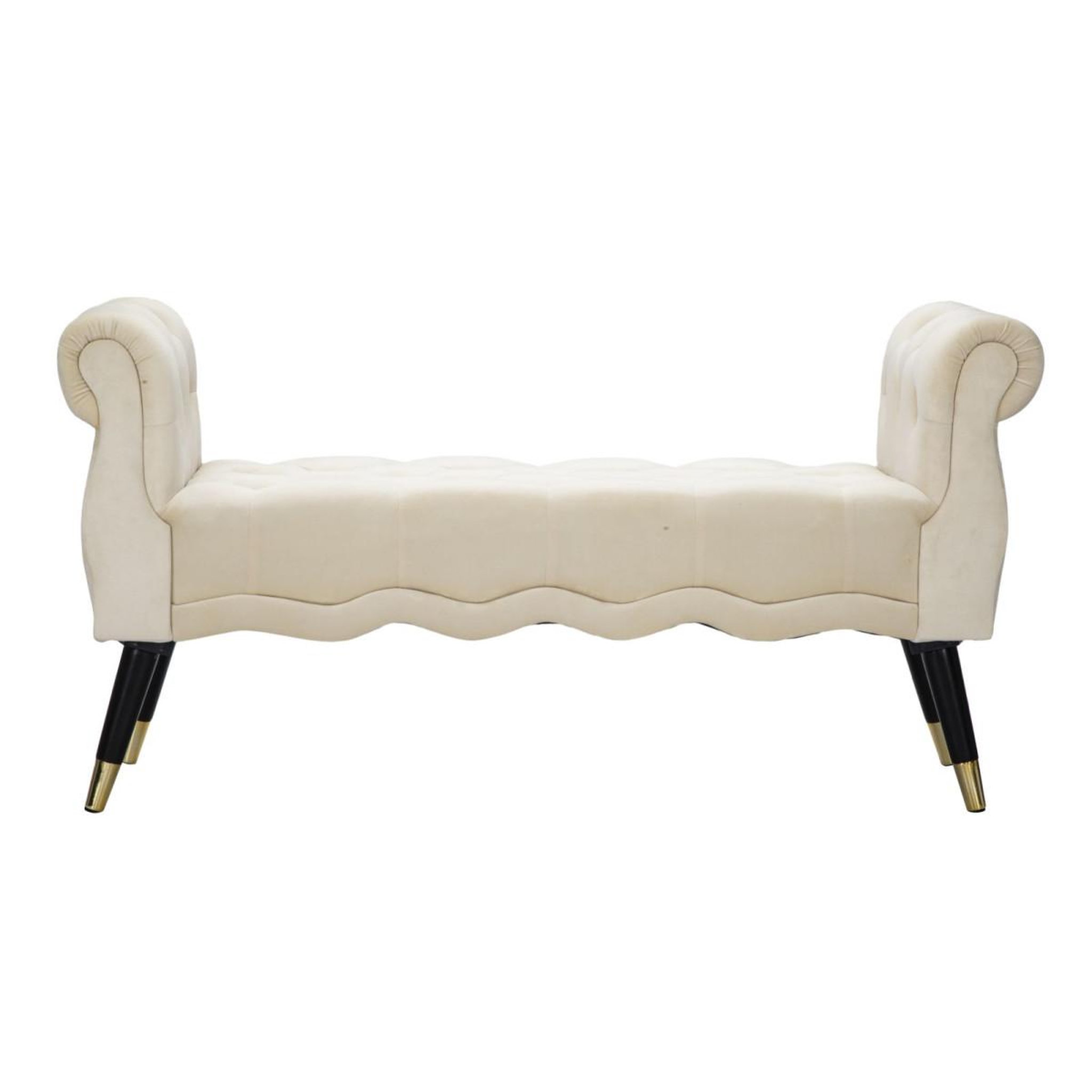 Voir la diapositive 2 : Paris Prix Banquette en velours  paris  120cm crème