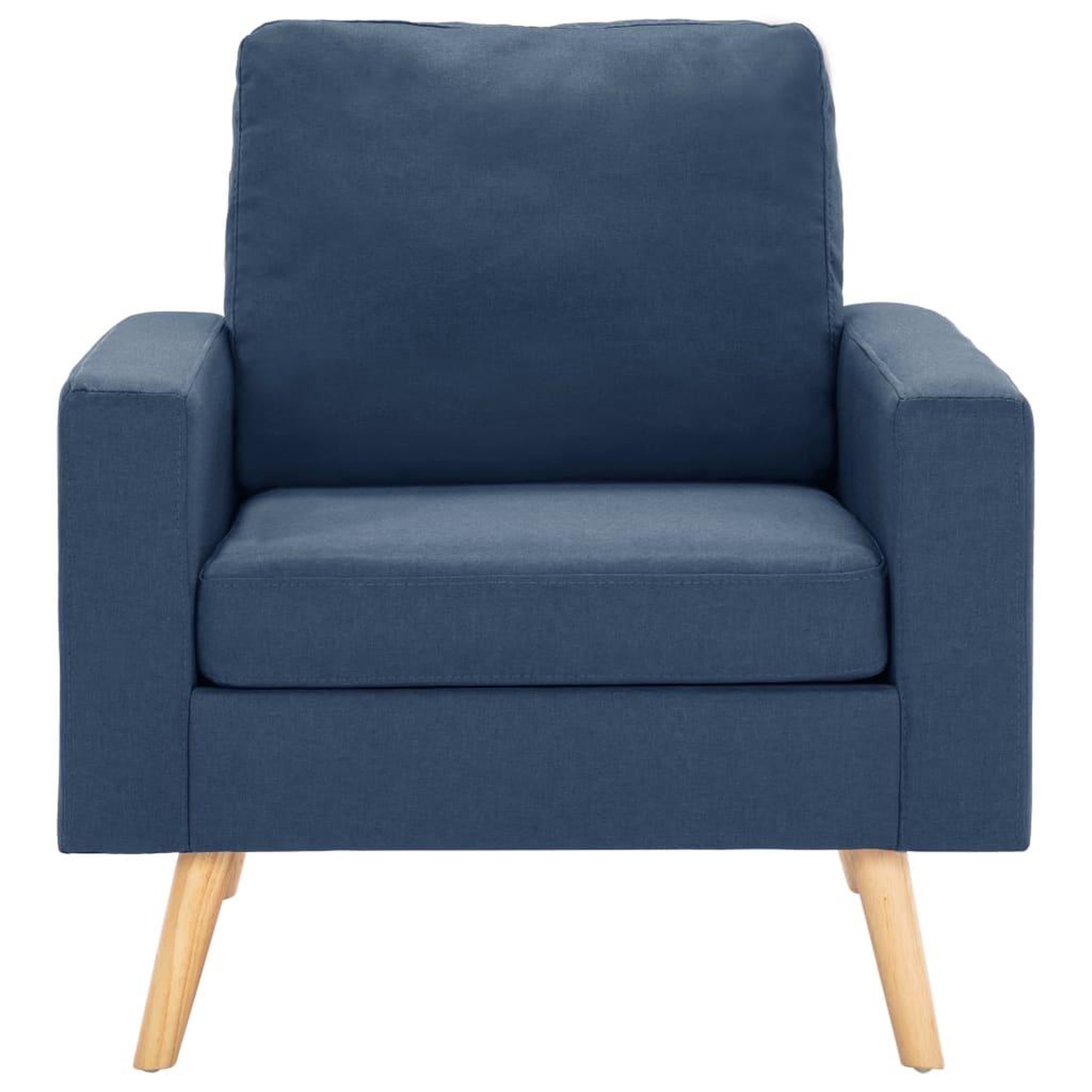 Voir la diapositive 3 : VIDAXL Fauteuil bleu tissu