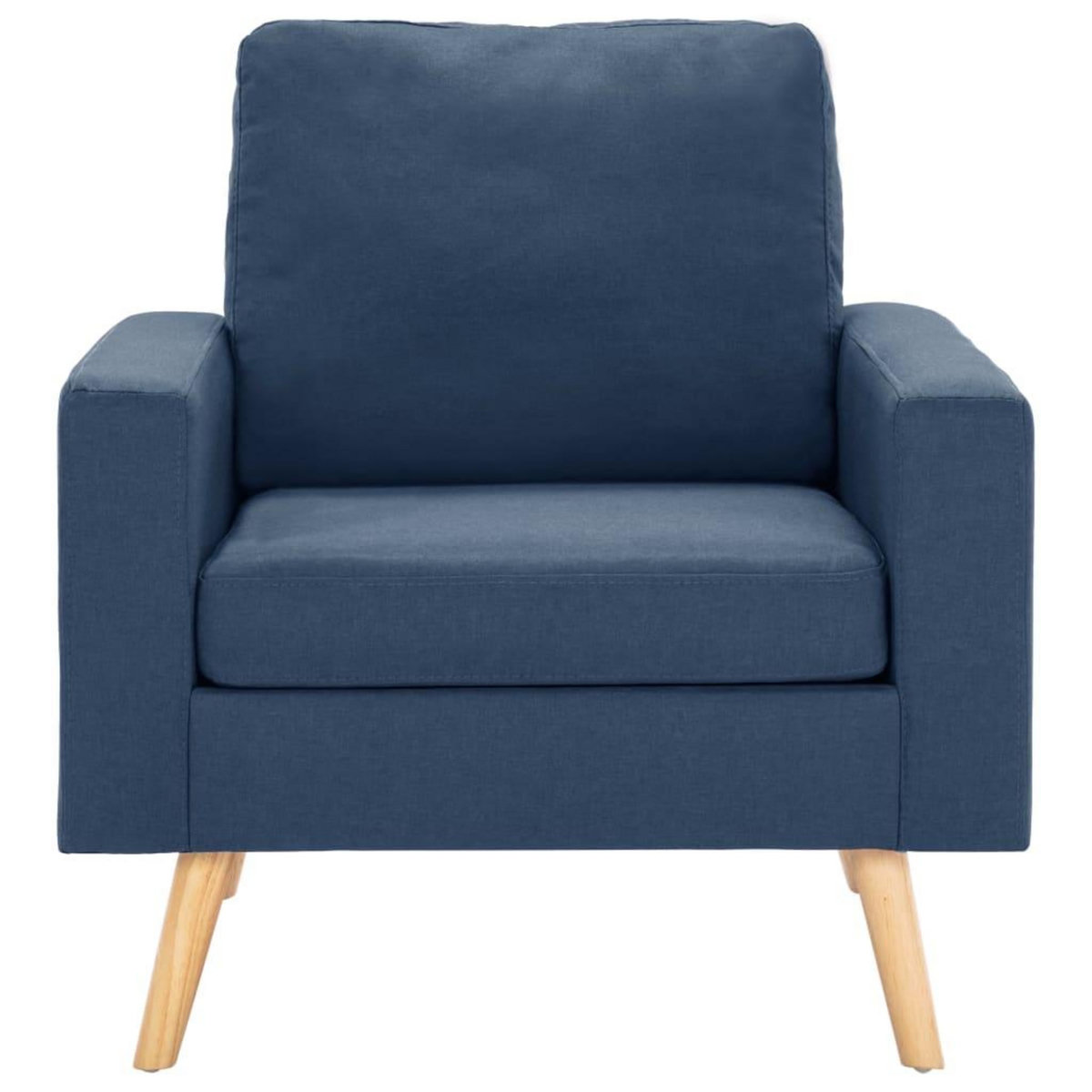 VIDAXL Fauteuil bleu tissu