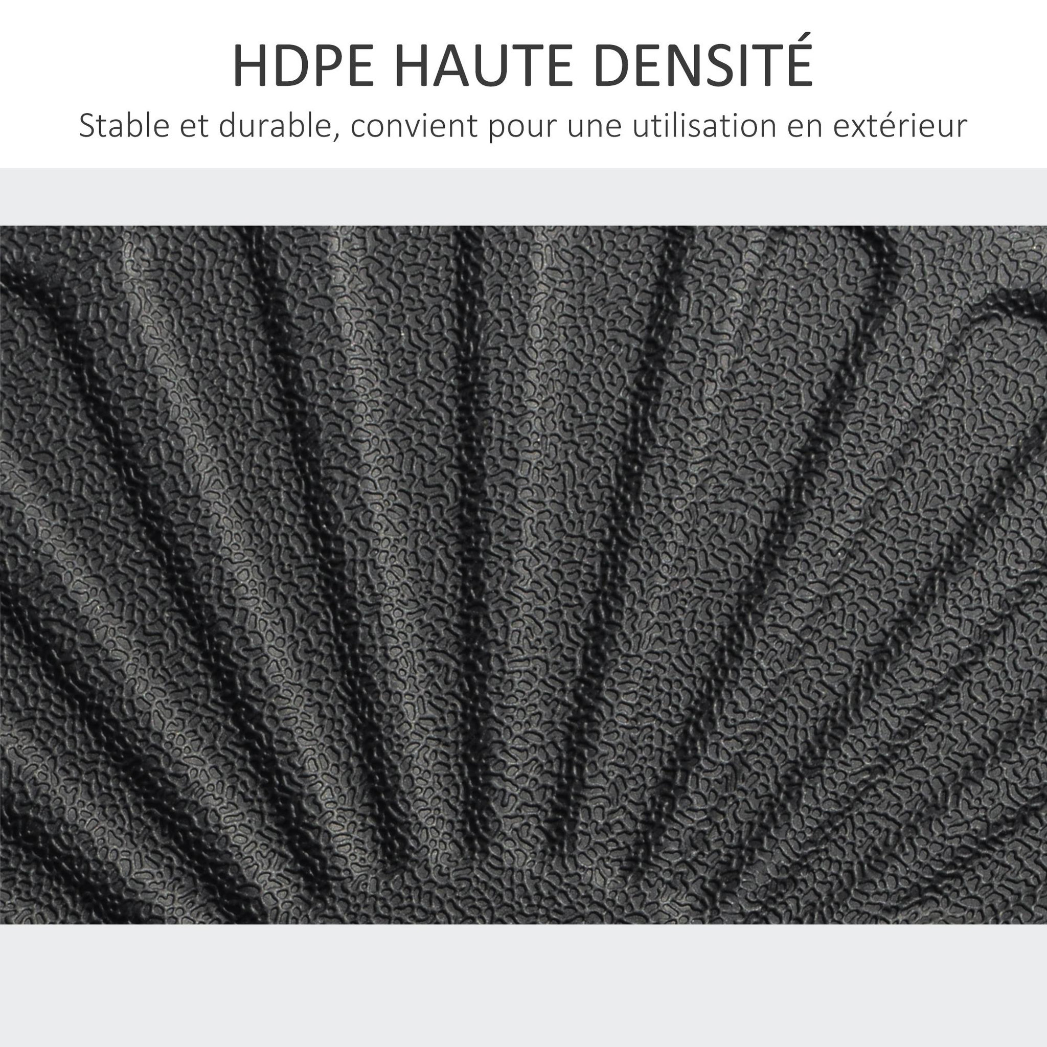 Voir la diapositive 6 : OUTSUNNY Pied de parasol rond base de lestage parasol Ø 51 x 30H cm HDPE motif rosace surface texturée noir