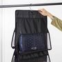 Voir la diapositive 2 : Paris Prix Rangement à Suspendre  6 Sacs à Main  83cm Noir