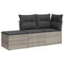 Voir la diapositive 2 : VIDAXL Salon de jardin avec coussins 3 pcs gris clair resine tressee