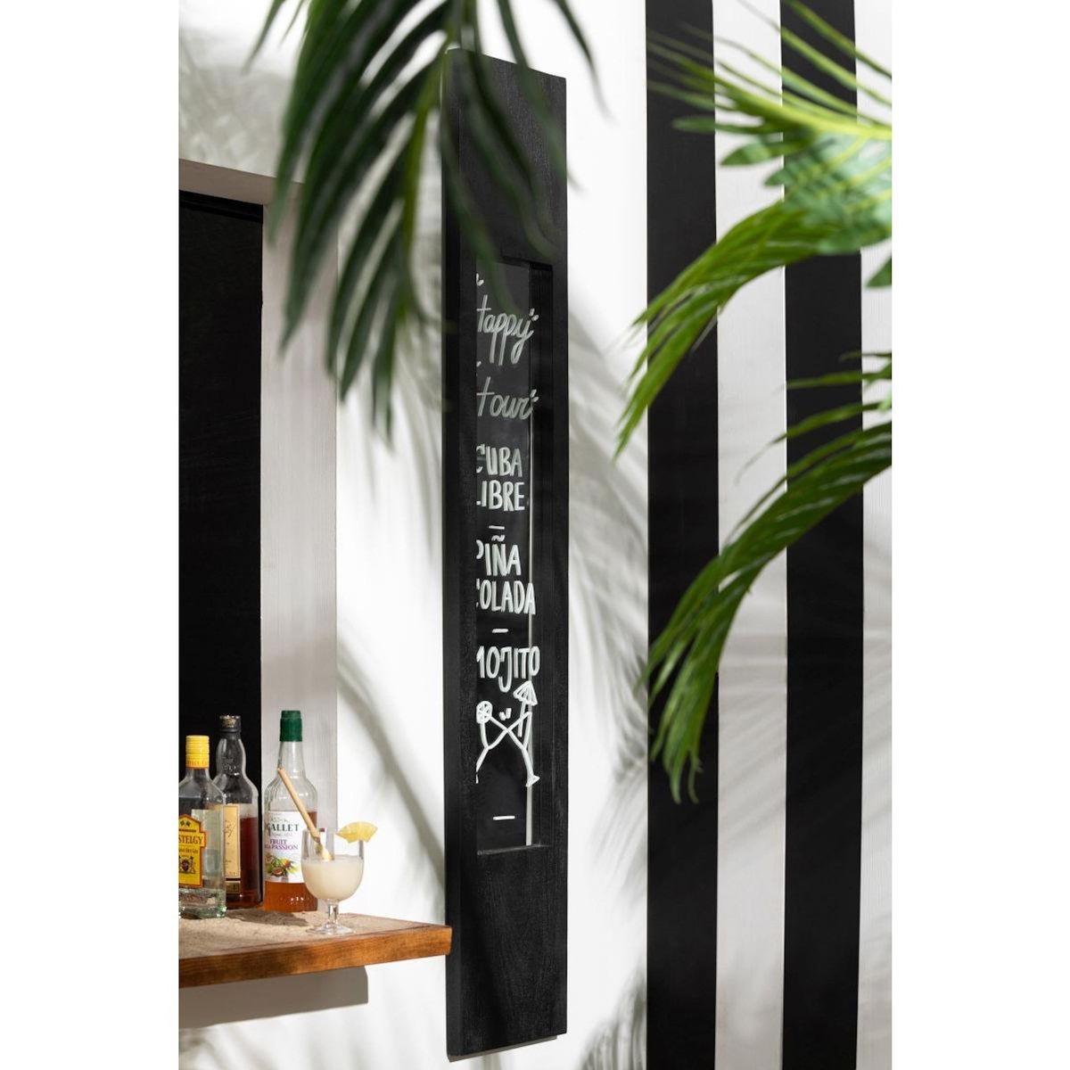 Paris Prix Miroir Mural en Bois  Hiram  150cm Noir