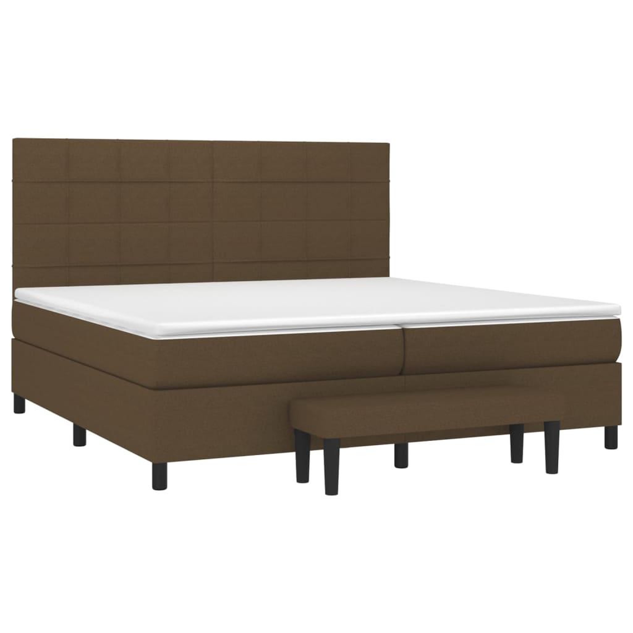 Voir la diapositive 3 : VIDAXL Sommier a lattes de lit avec matelas Marron fonce 200x200 cm