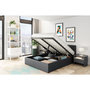Voir la diapositive 3 : Lit coffre 160x200 cm sommier inclus avec tete de lit WILLOW