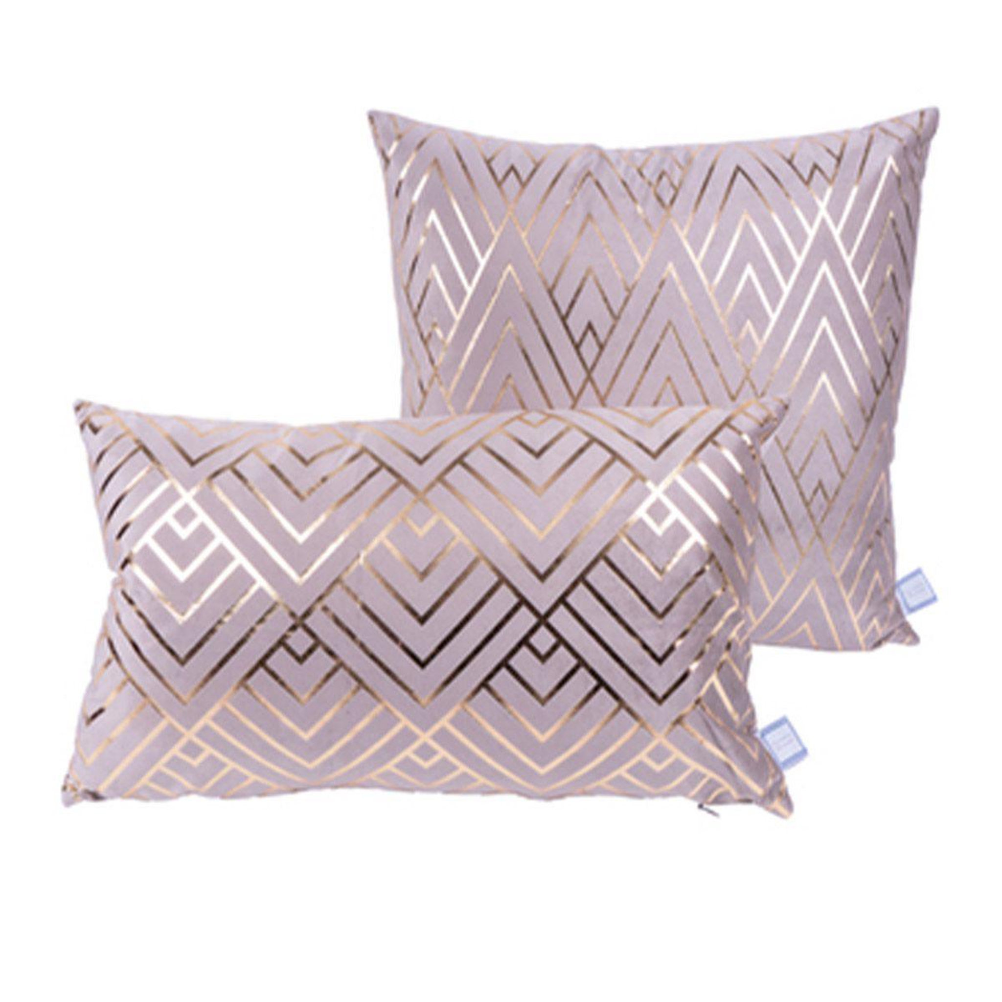 Paris Prix Lot de 2 coussins déco  prisma ii  30x50cm taupe
