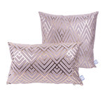 Paris Prix Lot de 2 Coussins Déco  Prisma II  30x50cm Taupe