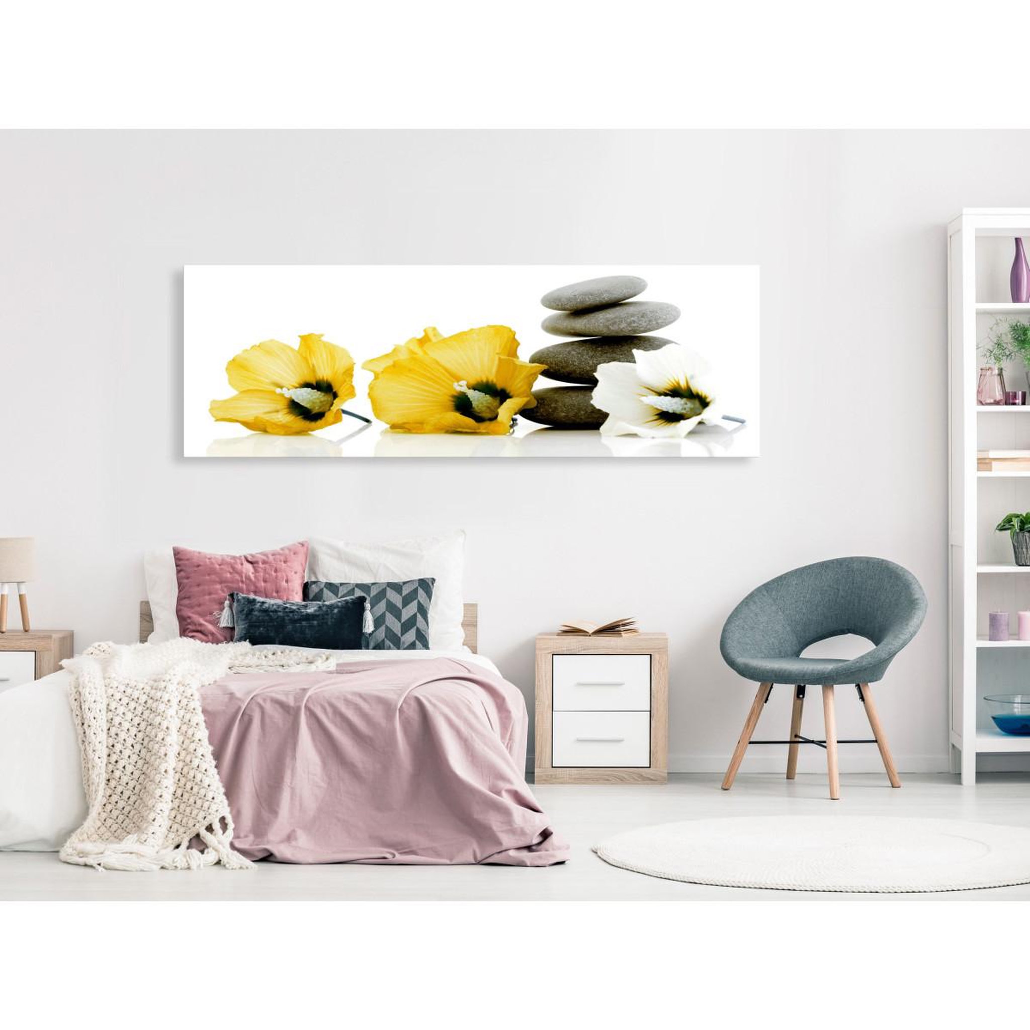 Voir la diapositive 2 : Paris Prix Tableau Imprimé  Calm Mallow Narrow Yellow