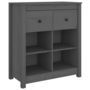 Voir la diapositive 2 : VIDAXL Buffet Gris 70x35x80 cm Bois massif de pin