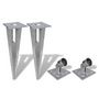 Voir la diapositive 2 : VIDAXL Piquets de poteau d'appui 4 pcs Acier