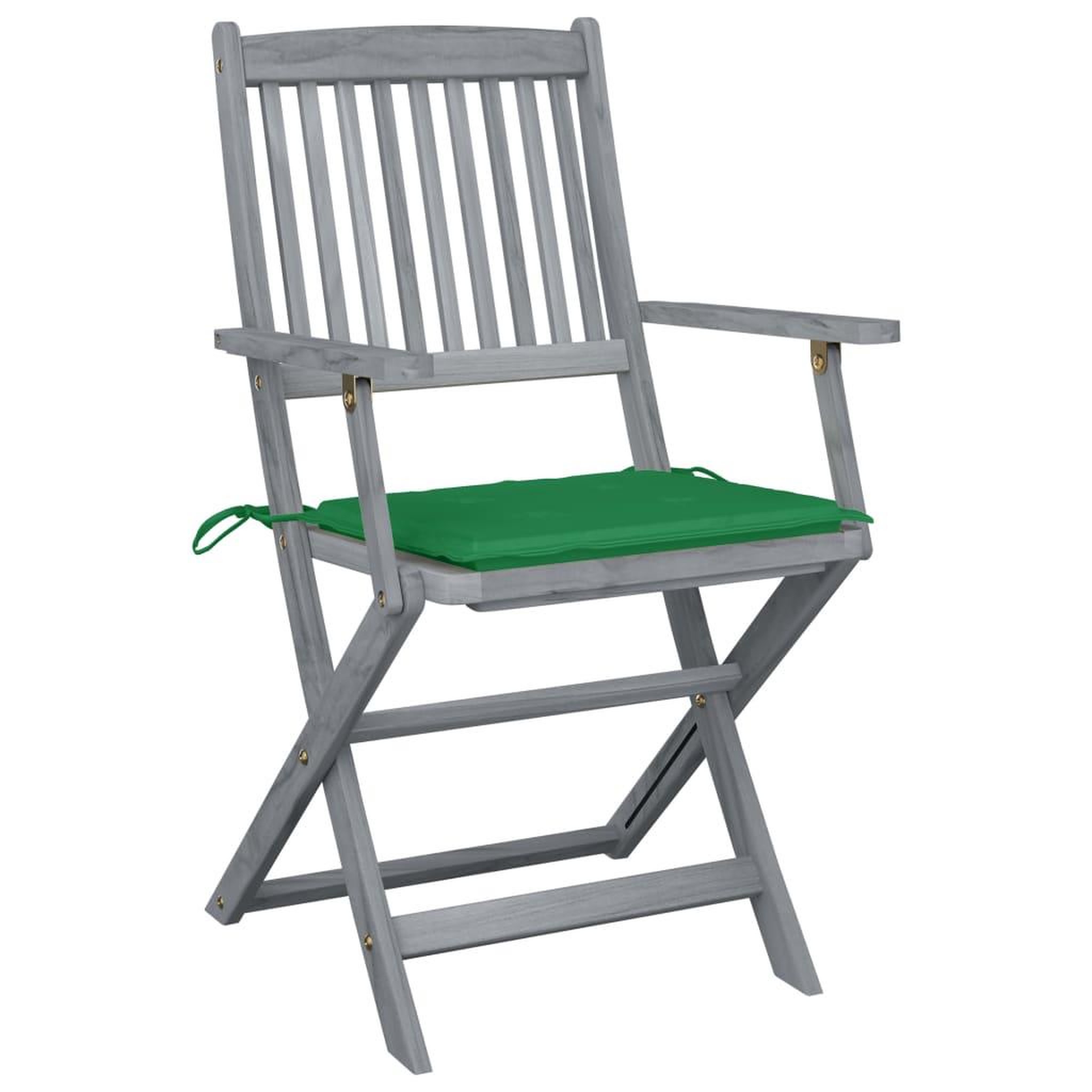Voir la diapositive 3 : VIDAXL Chaises pliables d'exterieur lot de 6 et coussins Bois d'acacia