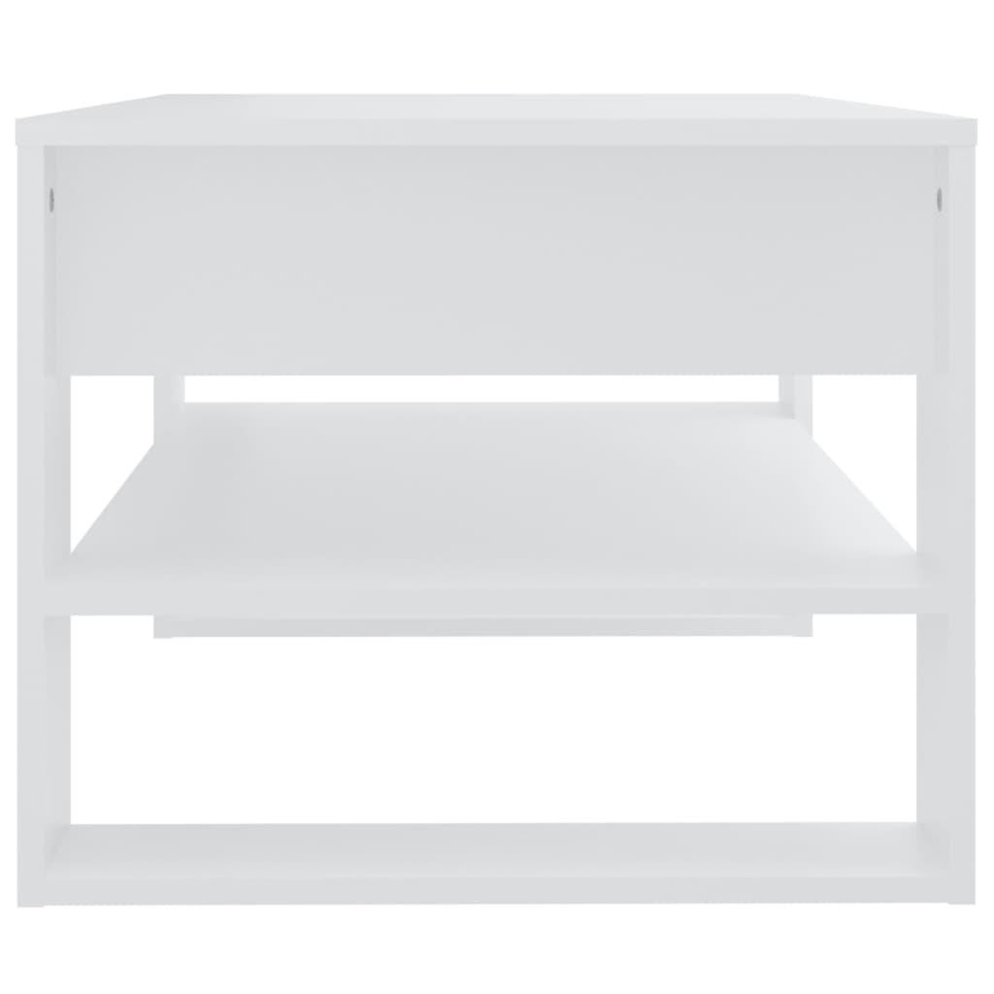 Voir la diapositive 4 : VIDAXL Table basse blanc 102x55x45 cm bois d'ingenierie