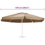 Voir la diapositive 6 : VIDAXL Tissu de remplacement pour parasol d'exterieur Taupe 610 cm