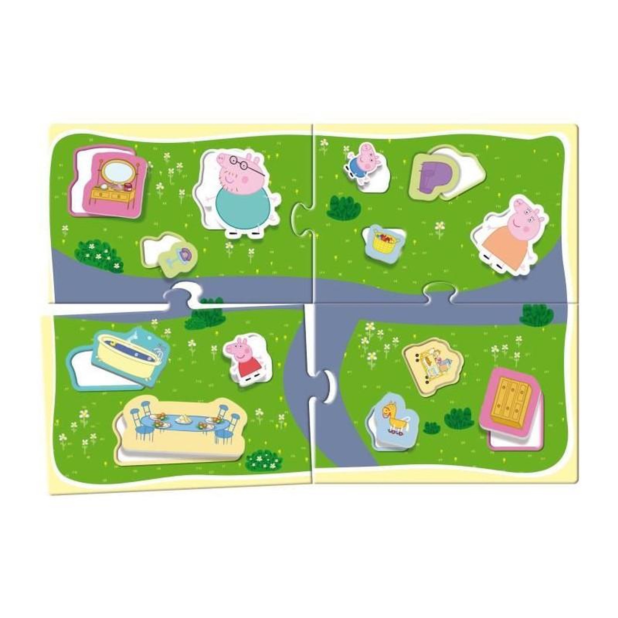 Voir la diapositive 4 : LISCIANI GIOCHI La maison de peppa a construire - Peppa Pig learning house - pour apprendre les associations - LISCIANI