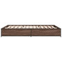 Voir la diapositive 5 : VIDAXL Cadre de lit sans matelas chene marron 140x190 cm