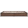 Voir la diapositive 5 : VIDAXL Cadre de lit sans matelas chene marron 140x190 cm