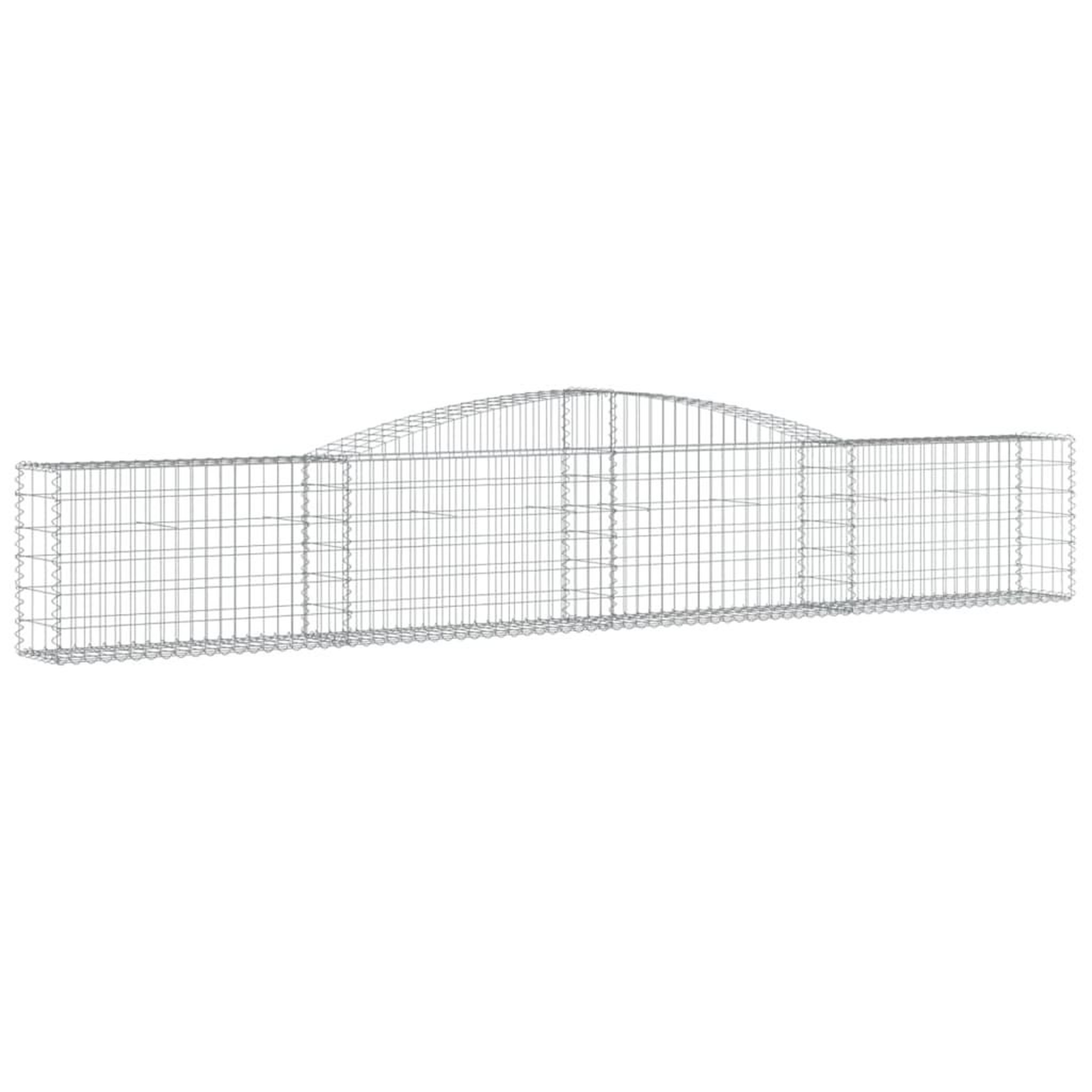 Voir la diapositive 3 : VIDAXL Paniers a gabions arques 2 pcs 400x30x60/80 cm Fer galvanise