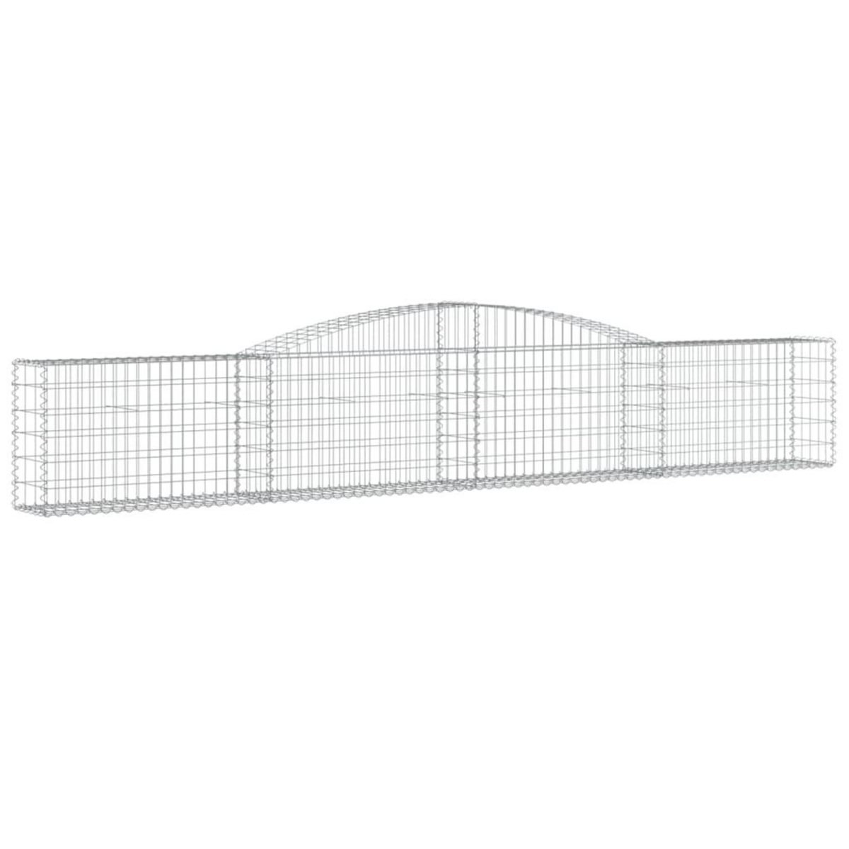 VIDAXL Paniers a gabions arques 2 pcs 400x30x60/80 cm Fer galvanise