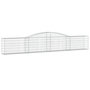 Voir la diapositive 3 : VIDAXL Paniers a gabions arques 2 pcs 400x30x60/80 cm Fer galvanise