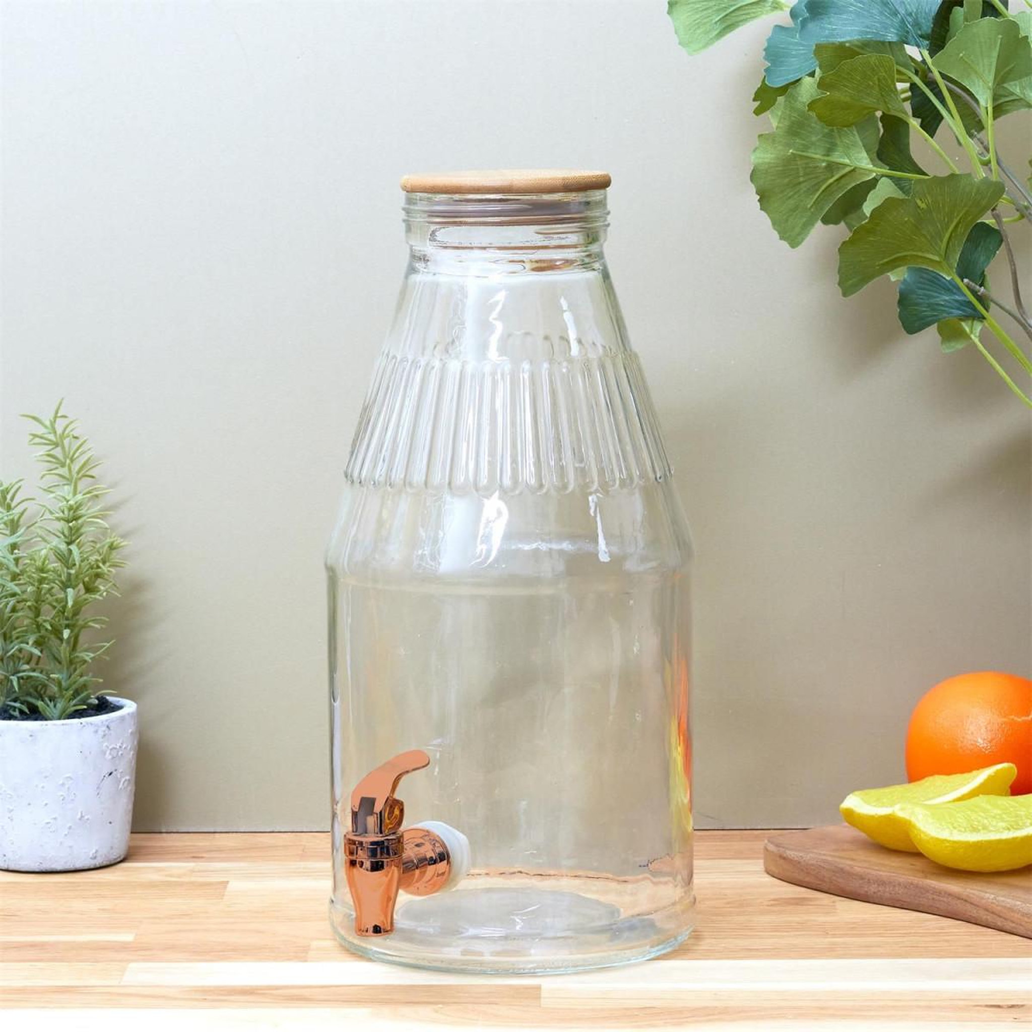 Voir la diapositive 5 : The Home Deco Factory Fontaine à Boisson  Couvercle  3,8L Transparent