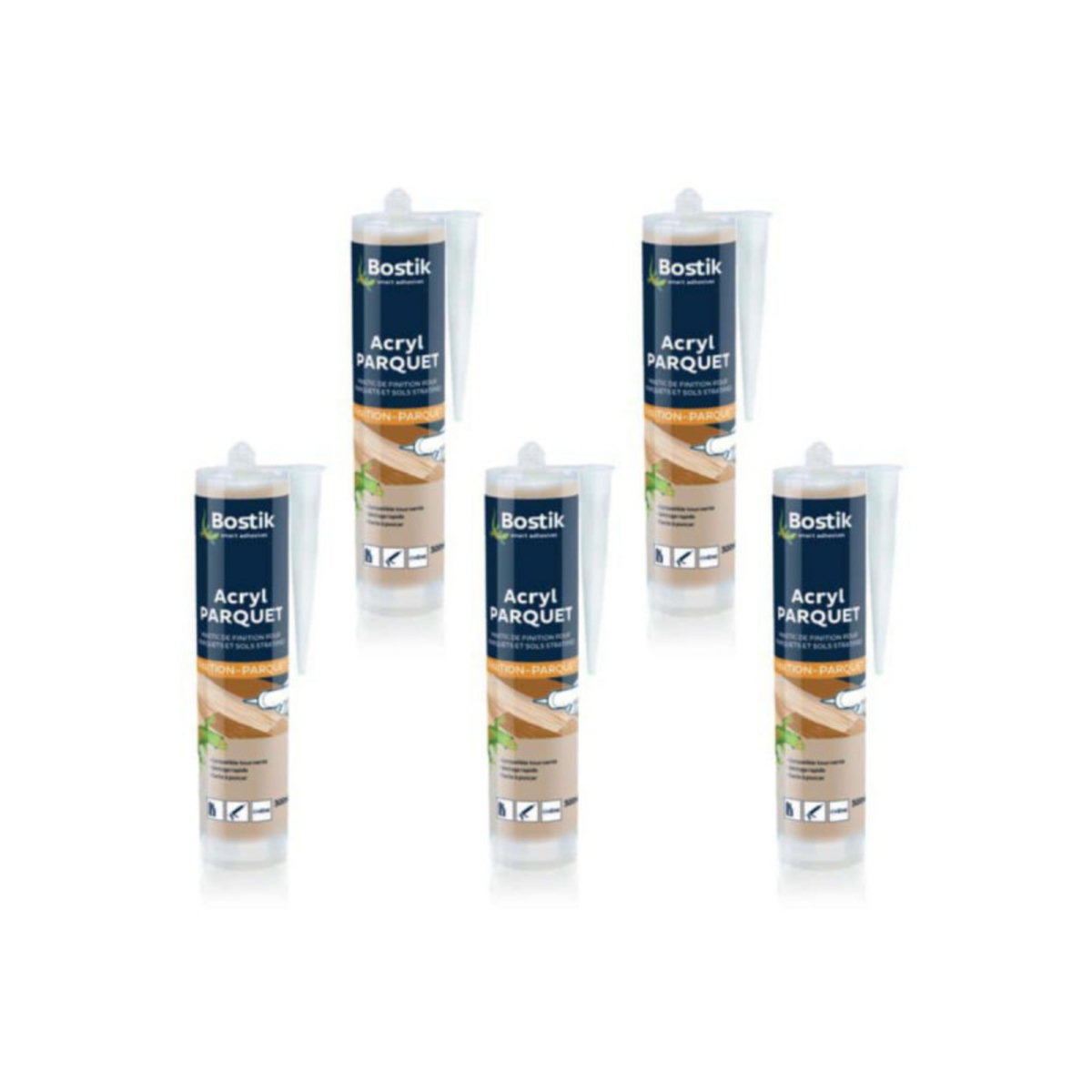 Bostik Mastic BOSTIK ACRYL parquet - erable frêne pin - 300ml x5
