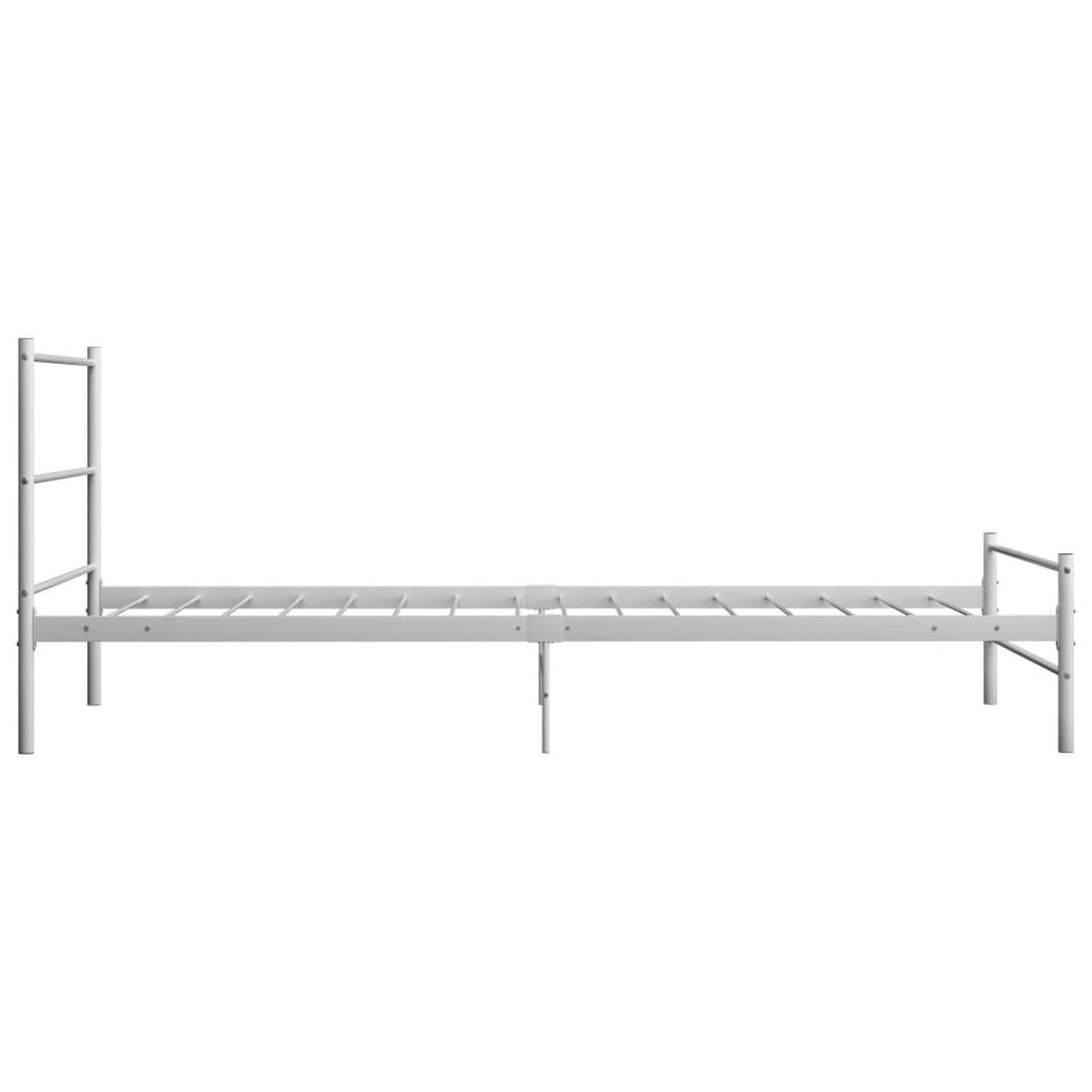 VIDAXL Cadre de lit sans matelas blanc metal 90x200 cm