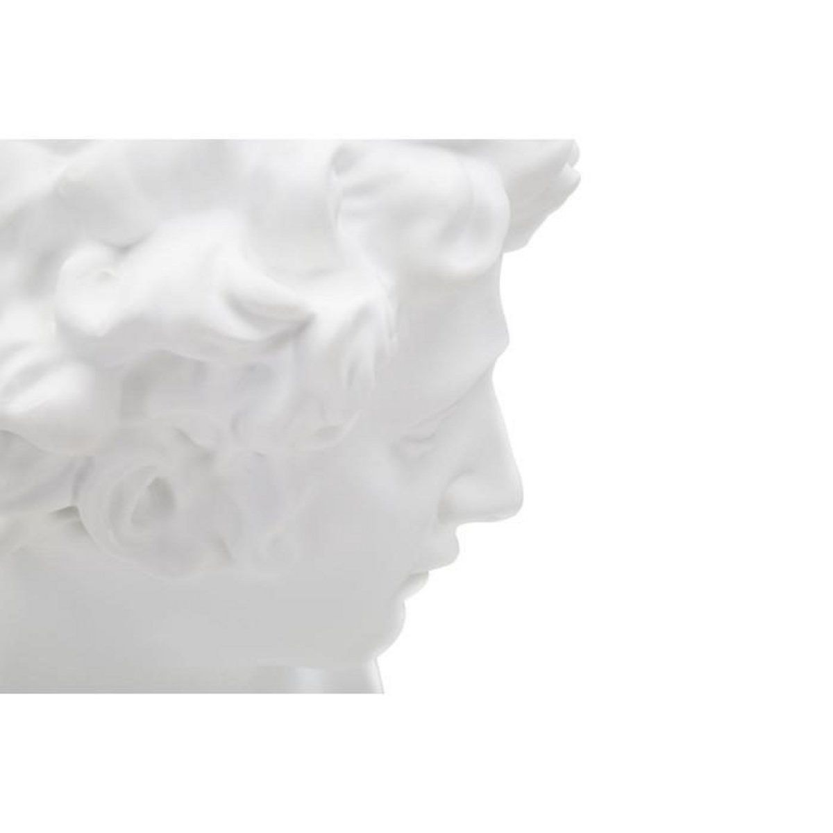 Paris Prix Statuette Tête Déco  Jeune Homme  30cm Blanc