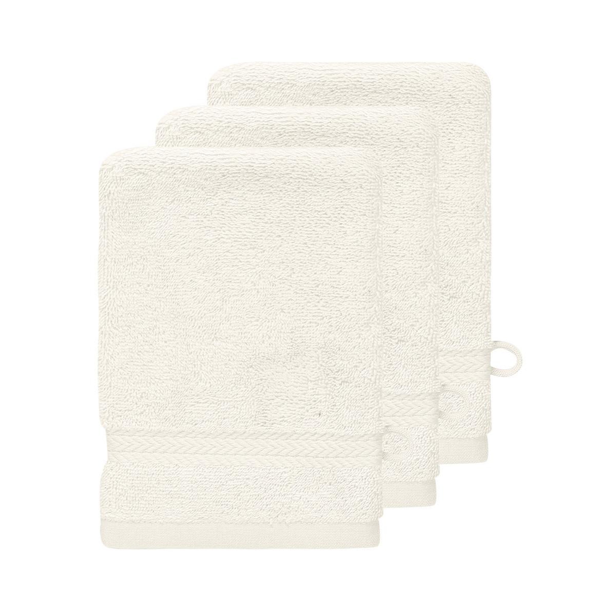Sensei Maison Lot de 3 gants de toilette 550 g/m² LUXURY - 16x22 cm. Coloris disponibles : Bleu, Rose, Marron, Vert, Blanc, Rouge, Gris, Beige, Orange, Noir