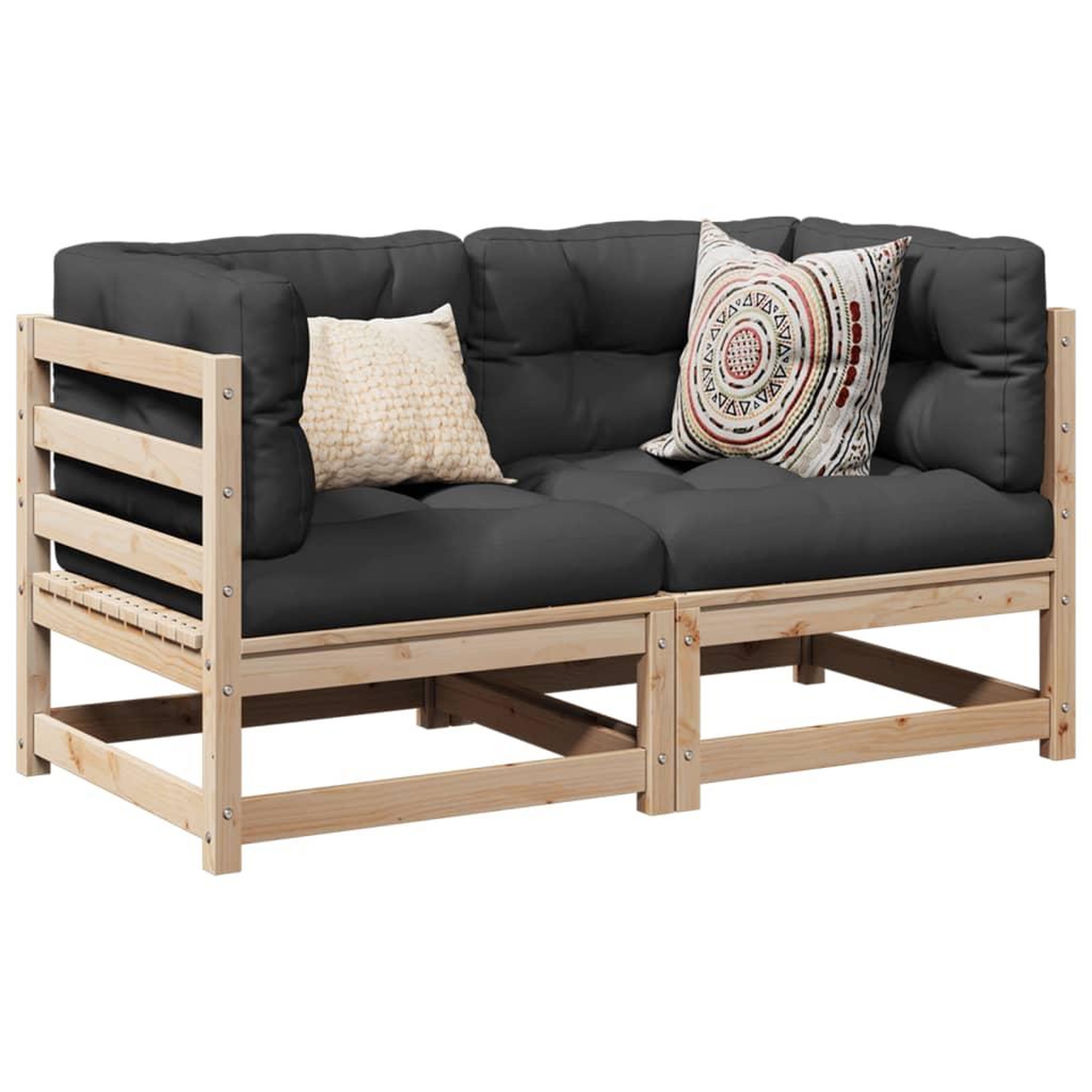 VIDAXL Salon de jardin 2 pcs bois de pin massif