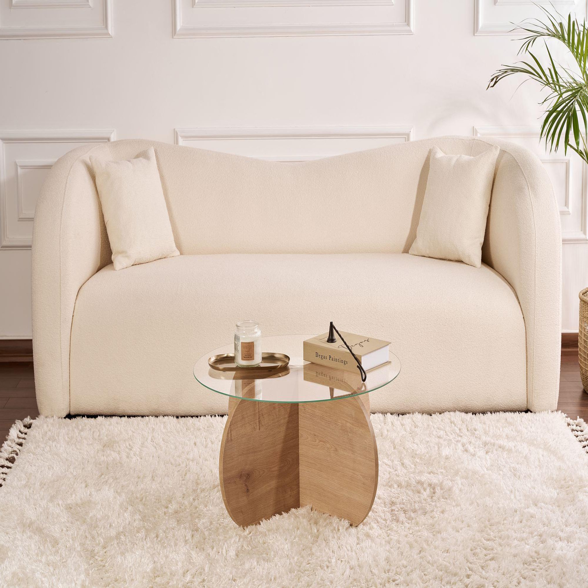 Voir la diapositive 3 : Habitat et Jardin Table basse en bois  aeris  - 75 x 75 x 35 cm - chêne saphirtransparent