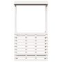 Voir la diapositive 4 : VIDAXL Table de bar d'exterieur avec toit blanc bois massif