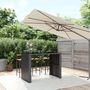 Voir la diapositive 1 : VIDAXL Table de bar et dessus en verre noir 145x80x110 cm poly rotin
