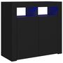 Voir la diapositive 2 : VIDAXL Buffet avec lumieres LED noir 80x35x75 cm