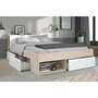 Voir la diapositive 3 : Lit double adulte 140x190 / 140x200 cm avec rangements BOOST