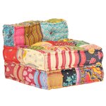 VIDAXL Pouf modulaire Patchwork Tissu