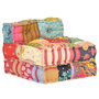 Voir la diapositive 1 : VIDAXL Pouf modulaire Patchwork Tissu