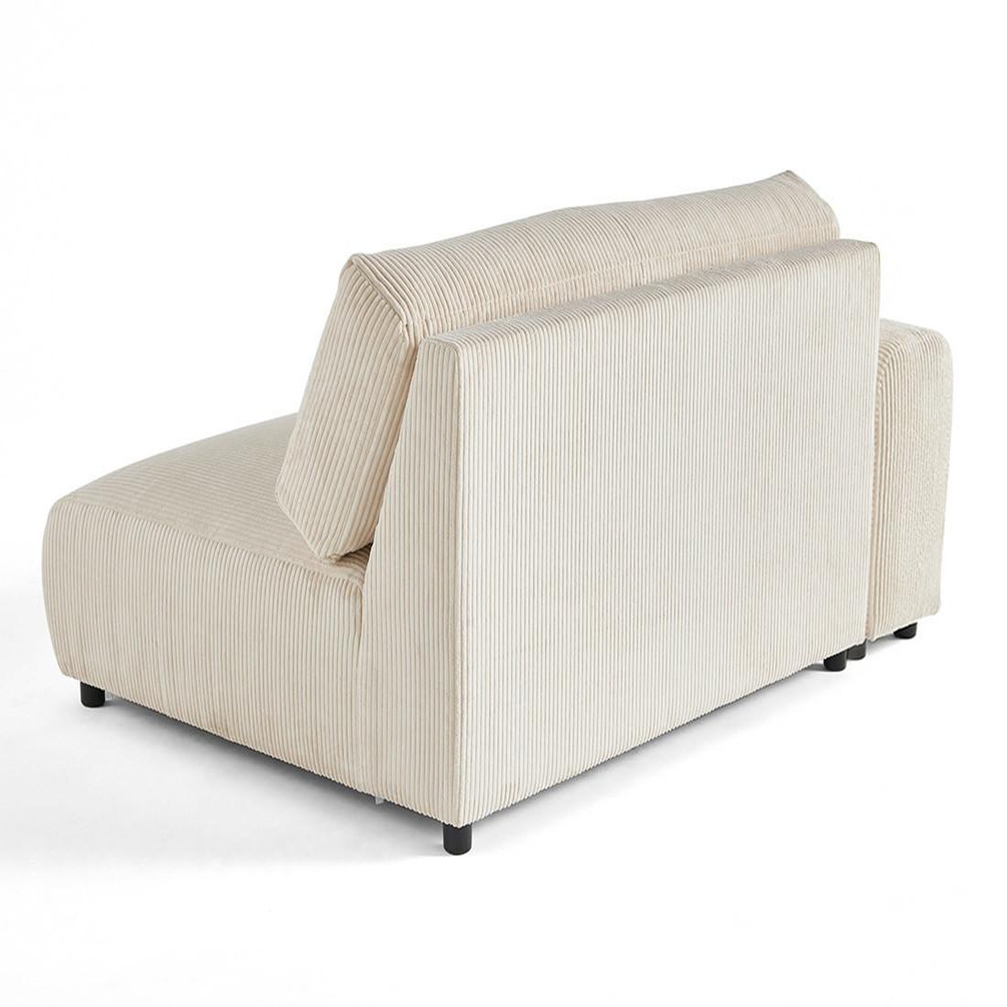 Voir la diapositive 4 : BEST MOBILIER Garance - module d'assise 2 places avec accoudoir gauche - en velours côtelé